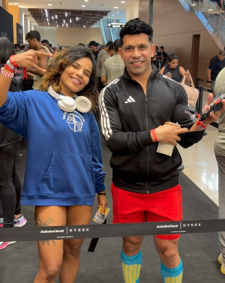 Group fitness batch workout led by coach Dipti Pore